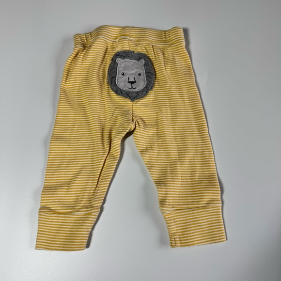 Baby Boy Pants Size 6-9 Months Yellow Gray Lion Elephants Alien Carter’s Fall - Picture 7 of 13